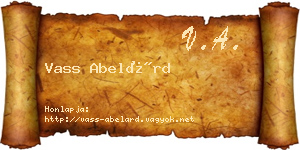 Vass Abelárd névjegykártya